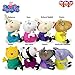 Adorable Original Plush Peppa Pig Family & Friends Pack of 10 Plush Toys Characters (Pedro)