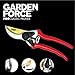 Top Hand Pruners 8.5” Heavy Duty Garden Pruner with Titanium Blade, Dropped Forged Steel Adjustable Latch For Smaller Hands, Durable & Long Lasting Garden Shears, Professional Quality Bypass Pruners