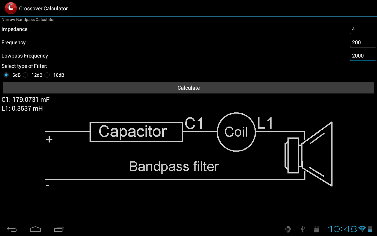 Crossover Calculator Appstore for Android
