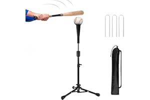 Wiseek 23.5 to 39.76 Inches Baseball Tee for Kids, Batting Tees for Baseball with Carry Bag, Portable Stable Tanner Tee, Baseball Training Equipment Aged 5-12, Softball Tee for Batting and Hitting