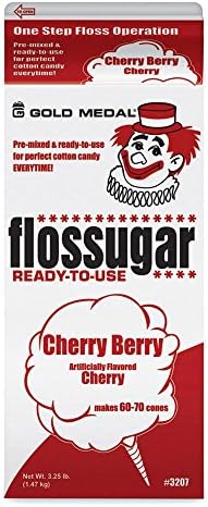 Gold Medal Candy Cherry Floss Sugar 1.47kg Tub Makes 60/70 Cones