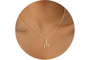 HSWYFCJY Initial Necklace for Women,14K Gold Dainty A-Z Letter Pendant with Heart Choker Necklace Jewelery Gifts,Personalized Cute Tiny Initial Pendant Necklace for Girls
