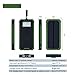 Solar Phone Charger Friengood 15000mAh Portable Solar Power Bank with Dual USB Ports, Waterproof Solar Battery Charger with 6 LED Flashlight Light for iPhone, iPad, Cellphone and More (Green)