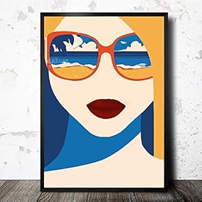 Framed Canvas Wall Art for Living Room, Bedroom Fashion Lady Canvas Prints for Home Decoration Ready to Hang - 16x24 inches