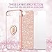 iPhone 8 Case,iPhone 7 Case,VEGO iPhone 7 Glitter Sparkle Bling Case with Kickstand for Girls Women,Rhinestone Bumper Protective Case with Ring Stand for Apple iPhone 6S/iPhone7/iPhone8 (Rosegold)