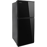 RecPro Everchill 12V RV Refrigerator with Freezer, 10.7 Cu. Ft. | Glass Shelves, Frost Free, Power Off Function, Temperature Controls