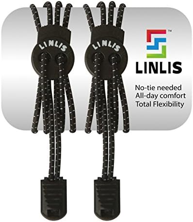 LINLIS Laces-No Tie Shoelaces that Lock (Black-1)