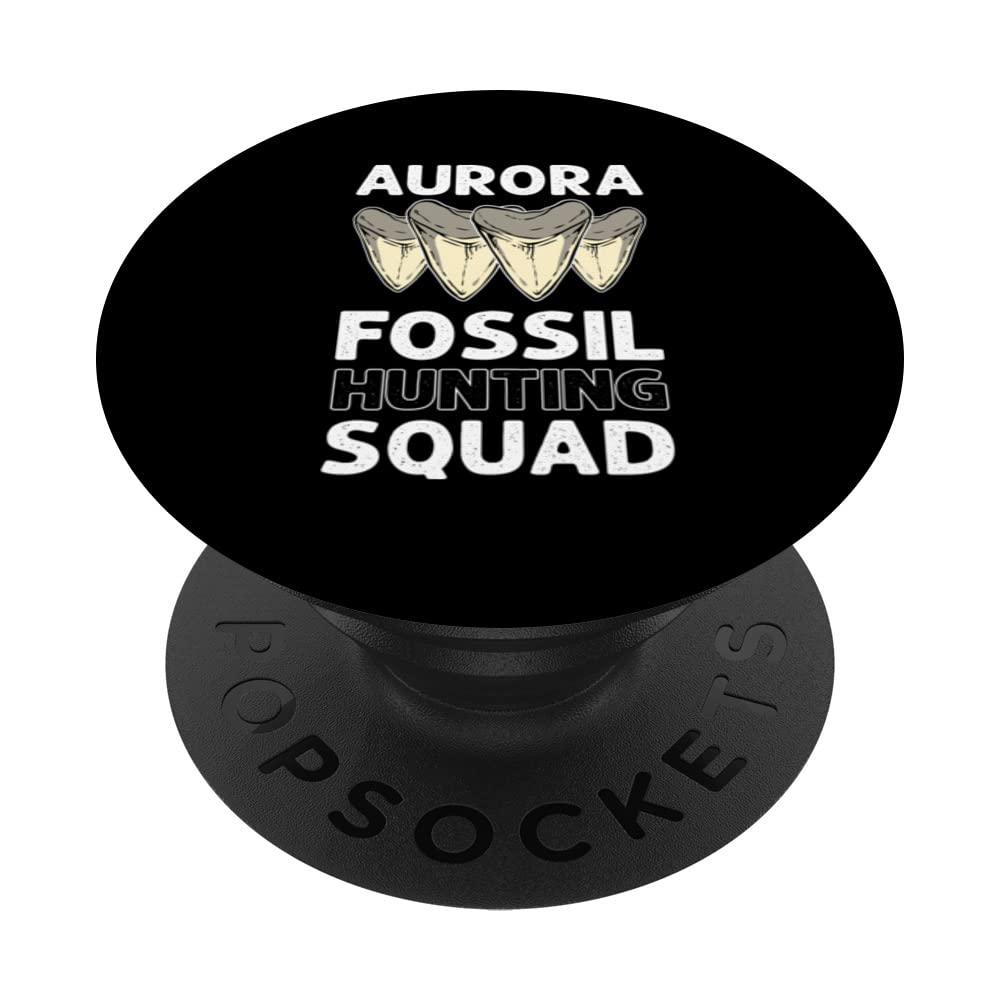 Aurora Fossil Tooth Hunting Squad. Megalodon Tooth Hunting PopSockets Swappable PopGrip