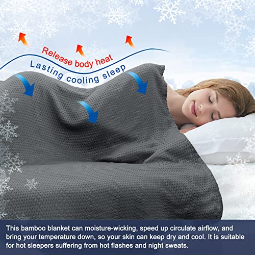 DANGTOP Cooling Blankets, Bamboo Blanket for AllSeason, Cooling