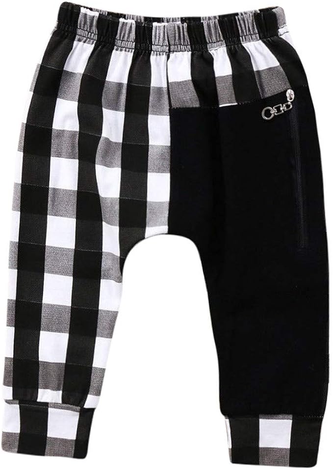 boys plaid joggers