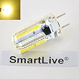 SmartLive 110v 4w G8 Dimmable LED Light Warm White 3000k 30W~40W Halogen Replacement For Chandelier Crystal Ceiling Lamp Light in Bath room,Bed room,Living room，Kitchen