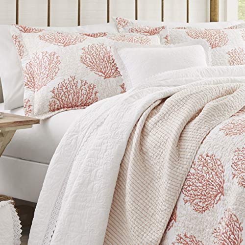 Laura-Ashley-Coral-Coast-Collection-Quilt-Set-Ultra-Soft-All-Season-Bedding-Reversible-Stylish-Coverlet-with-Matching-Shams-King Laura Ashley | Coral Coast Collection | Quilt Set-Ultra Soft All Season Bedding, Reversible Stylish Coverlet with…