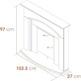 Adam Truro Fireplace Surround Cream 41 Inch Electric Fire Compatible Flat Wall view 3