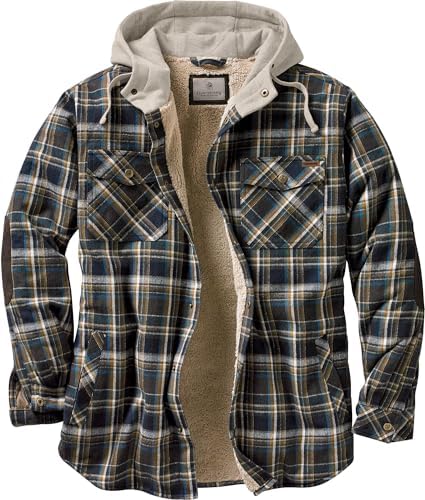 TrailCrest Men's Hoodie Fleece Jacket With Pockets Warm Sherpa