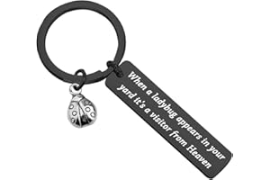 FAADBUK Ladybug Memorial Keychain When a Ladybug Appears In Memory of Love One Sympathy Gift