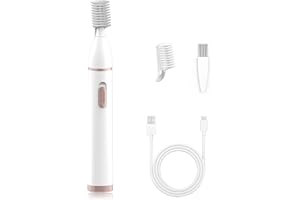 LAIKME Eyebrow Trimmer Razor for Women - Electric Eye Brow Trim Shaver - Painless Brow Trimming Rechargeable Facial Hair Removal for Eyebrows Chin Peach Fuzz Lips Ear Face Neckline with Comb
