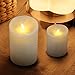 MAGICLEDEX Flameless Candles , Wireless Real Wax Flame-Effect Electronic LED Pillar Candles 3.5 x 5 Inches, With Vanilla Fragrance And Remote Control Timer [3 Years Warranty]