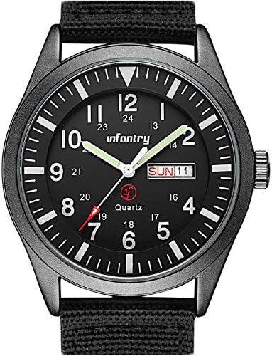 Infantry 5ATM Waterproof Mens Military Tactical Field Watch, Date