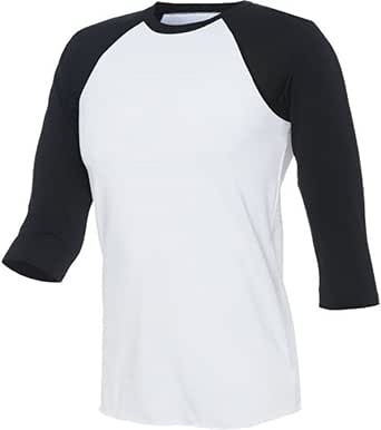 Rawlings Men's 3/4 Sleeve Baseball T-Shirt, Black: Amazon.ca: Clothing & Accessories