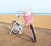 Colorbasket 02171 Front Handle Bar Junior Bike Basket, All-Weather, Water Resistant, Adjustable Leather Straps, Pink