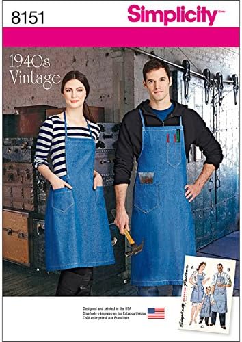 Simplicity 8151 1940S Fashion Vintage Apron Sewing Pattern