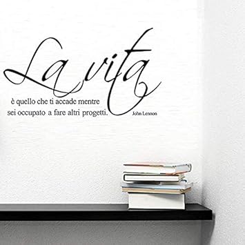 Iseasy Wandsticker Mit Spruch Italienisch Zitat Wandbilder Wandaufkleber Wand Aufkleber Wall Sticker Fur Wohnimmer Schlafzimmer Kinderzimmer La Vitae Amazon De Baumarkt