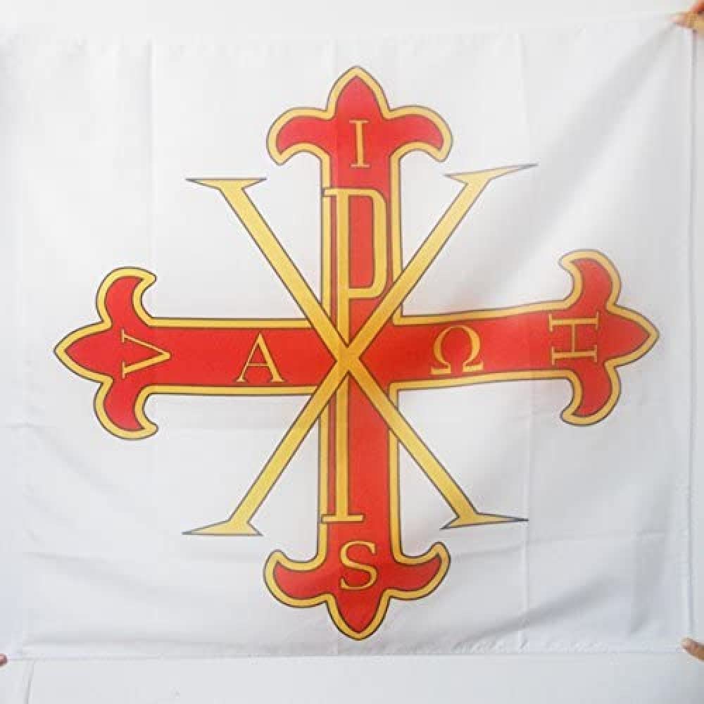AZ FLAG Sacred Military Constantinian Order of Saint George Flag 3' x 3' for a pole - Roman Catholic order flags 90 x 90 cm - Banner 3x3 ft with hole