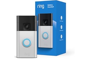Ring Battery Doorbell | Home or business security with Head-to-Toe Video, Live View with Two-Way Talk, and Motion Detection & Alerts, Satin Nickel