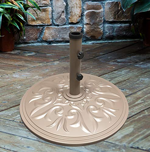 Tropishade Premium Rust Free Aluminum Umbrella Base, 45-Pound, Champagne - Thumbnail 2