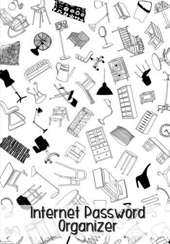 Internet Password Organizer: Line Art Retro Modern Furniture Design Alphabetical Web Address and Pas by Typewriter Publishing