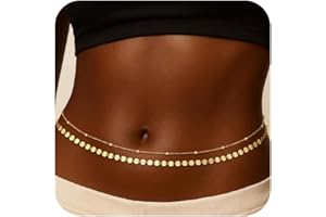 CHESKY Waist Chain for Women, Dainty 14k Gold Plated Waist Beads Gold Chain Belt for Womens Simple Body Chain Jewelry for Womens Belly Chain Y2k Belt Accessories Gold Jewelry for Women Gifts