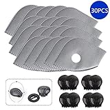 30PCS Five-layer Activated carbon N99,8 PCS valve replacement filter Activated carbon N99 filter for mesh or neoprene