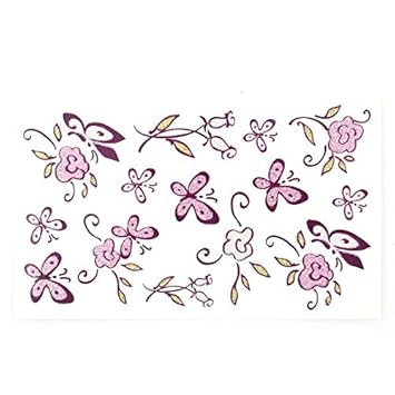 Amazoncom Edealmax Fleur Motif Papillon Femmes Body Art