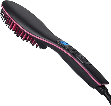 digital hair straightener brush