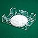 Brybelly 2 Deck Rotating-Revolving Playing Card Tray - Transparent Plastic Dual Deck Holder by
