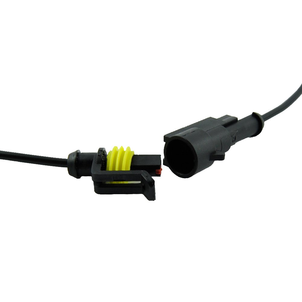 HUICAO 5 Kit 1 Pin Way Waterproof Connector with 10cm Wire 16 AWG Electrical Connector Harness Terminal