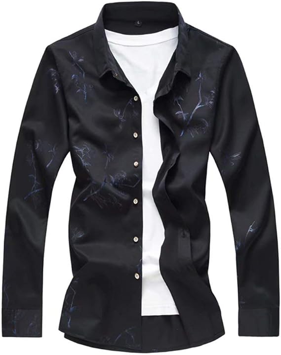 Amazon Trysimple 長袖シャツ メンズ カジュアルシャツ アロハシャツ 花柄 シャツ 男性 リゾート 大きいサイズ シャツ 白 黒 Qt5030 725 シャツ 通販