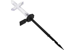 CONGARTENO Solar Cemetery Cross Light LED Color-Changing Waterproof Solar-Powered Memorial Lamp for Grave