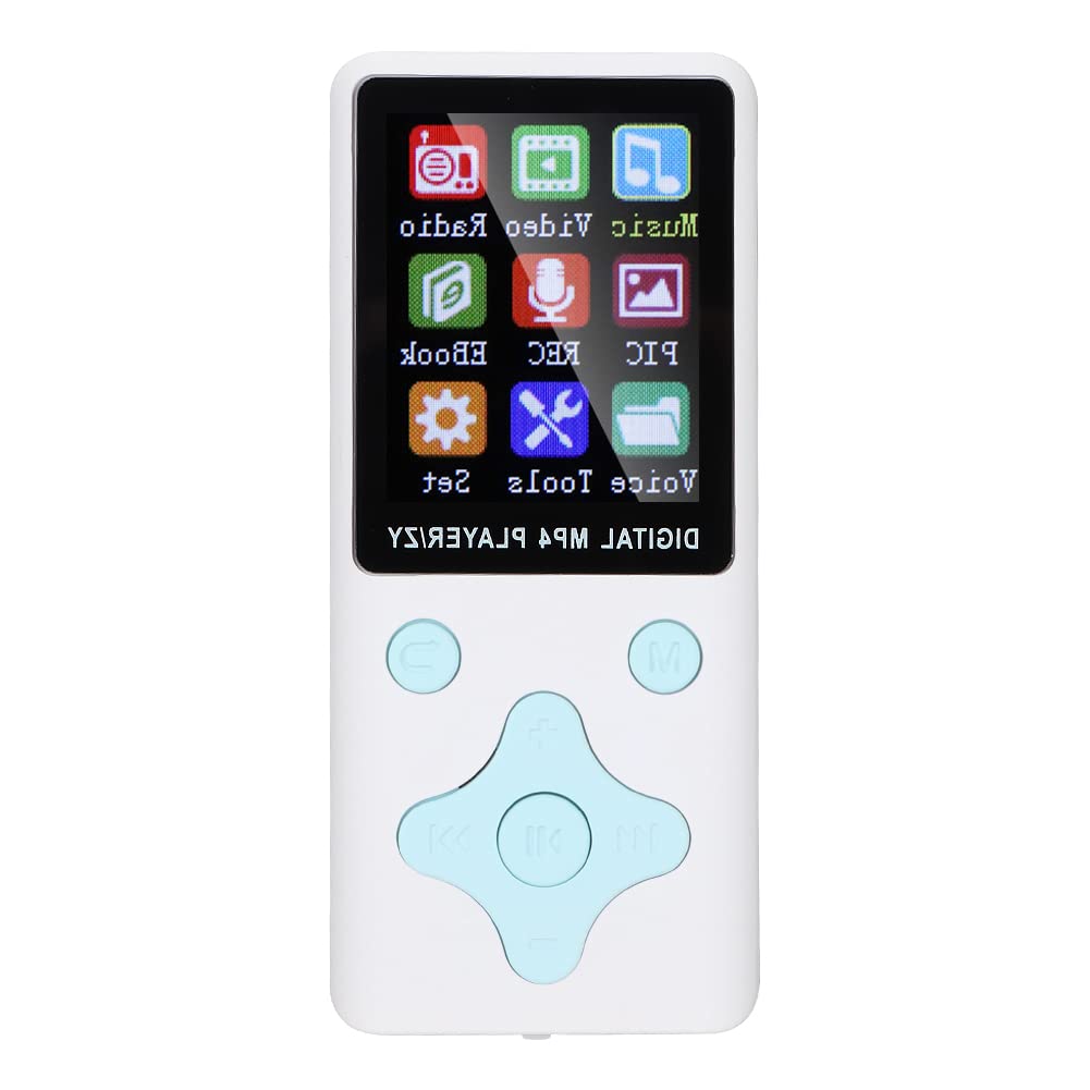 Yctze MP3 MP4 Player, Bluetooth 4.2 Music Player with 1.8in Screen, Portable MP3 Player Support 32G memory card, 4 to 6H Play Times, Support Radio, Recording, Video, E book (White)