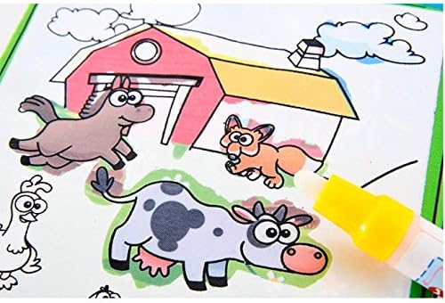 Magic Water Drawing Book,Victorcn Coloring Book Doodle Magic Pen Animals Painting