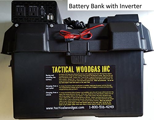Battery Bank with 120V_Inverter/USB/12V outputs and Solar/AC/car Charging