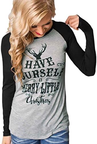 Laimeng, Women Fashion Stripe Round Collar Cotton Long Sleeve Casual Blouse (XXL, Black)