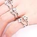 Fashion Woman Wholesale Lots 10pcs Mixed Silver Zircon Diamond Rings Set 03