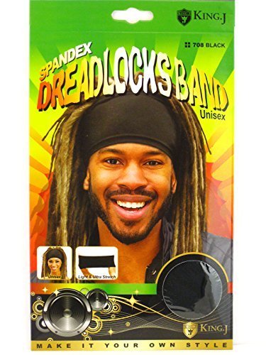King.J Unisex Spandex Dreadlocks Band (Black) - //medicalbooks.filipinodoctors.org
