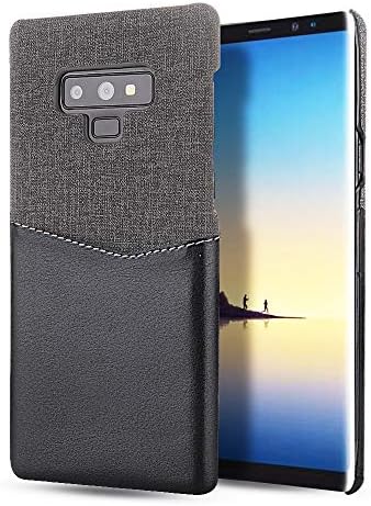 Wallet Case for Samsung Galaxy Note 9,Slim Hybrid Cloth Fabric Hard PC Protection Cover with Card Holder Slots for Note 9