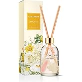 COCODOR Herbarium Reed Diffuser/White Jasmine/6.7oz(200ml)/ Fragrance Scent Essential Oil Stick Diffuser Set for Bedroom Bath