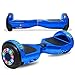 cho Colorful Wheels Series Hoverboard Safety Certified Hover Board Electric Scooter with Built in Speaker Smart Self Balancing Wheels (Chrome Blue)