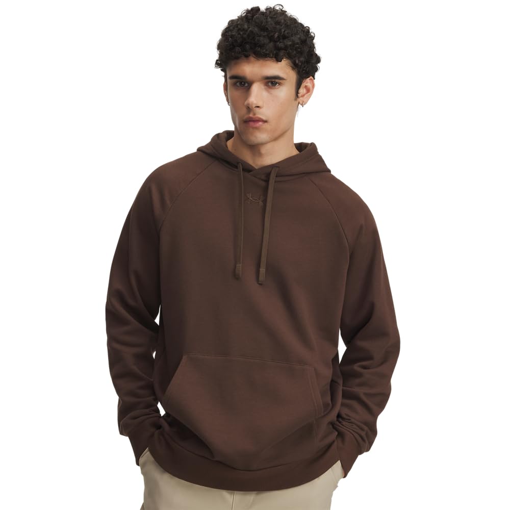 Under Armour Men's Rival Fleece Hoodie, (230) Gridiron Brown / / Gridiron Brown, Large Tall Image