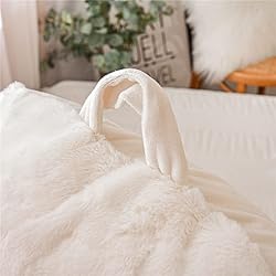 Holawakaka Standard Faux Fur Bed Rest Pillow with