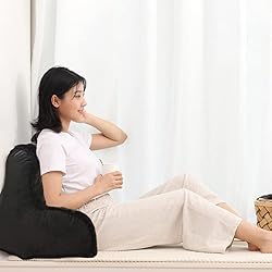 Holawakaka Standard Faux Fur Bed Rest Pillow with